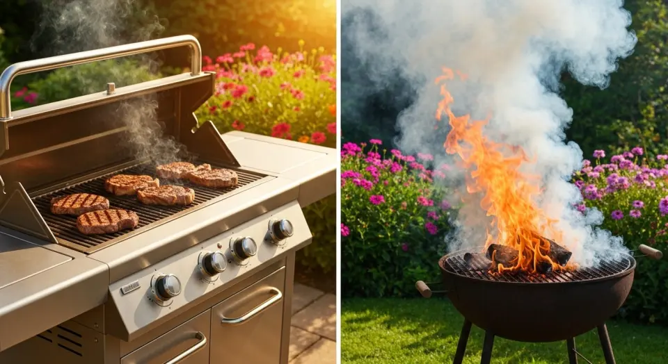 Comparaison barbecue gaz vs charbon