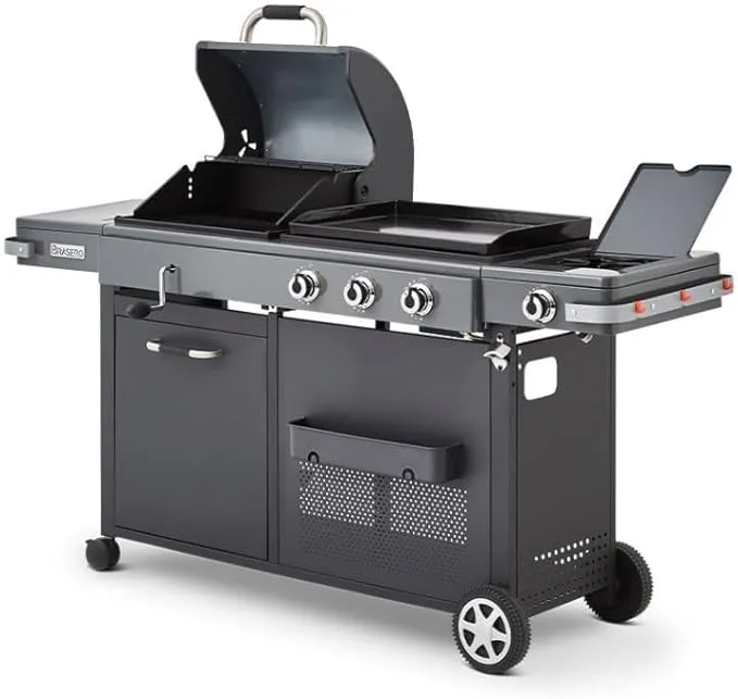 BRASERO Bi-Energy Gun Metal XL - barbecue gaz BRASERO